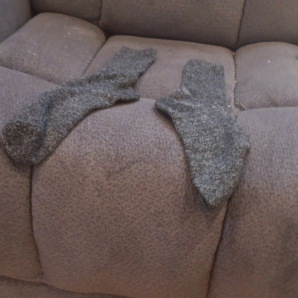 Cozy Gray Knit Socks